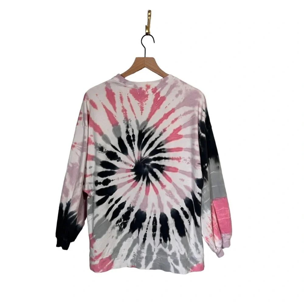 Electric & Rose Tie-Dye Epic Neil Hi-Low Sweatshirt, Small - Picture 6 of 11